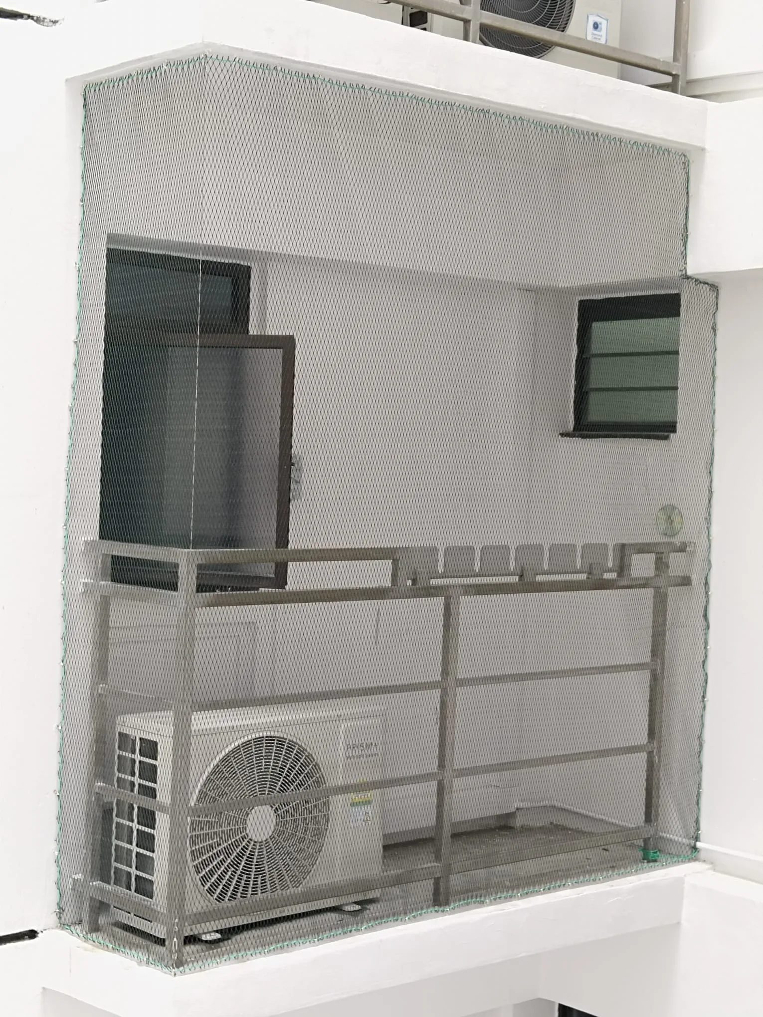 Completed aircon ledge netting job Singapore HDB