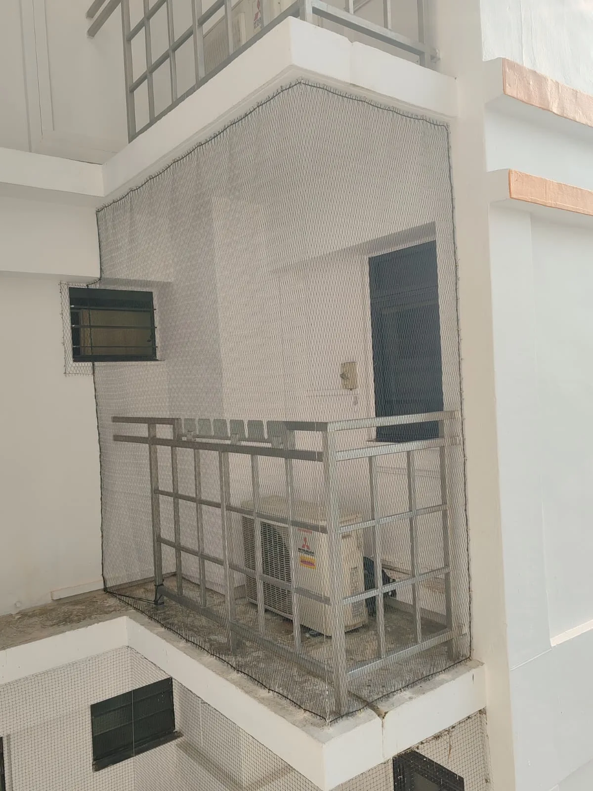 Aircon ledge netting completed job Singapore