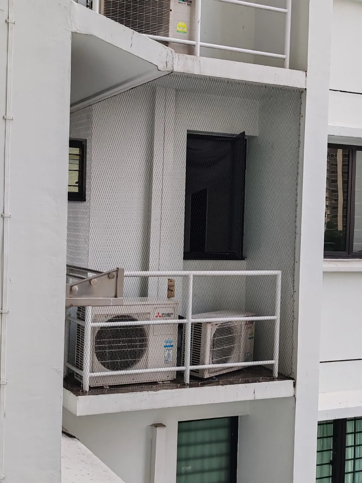 Completed ledge netting job Singapore HDB flat