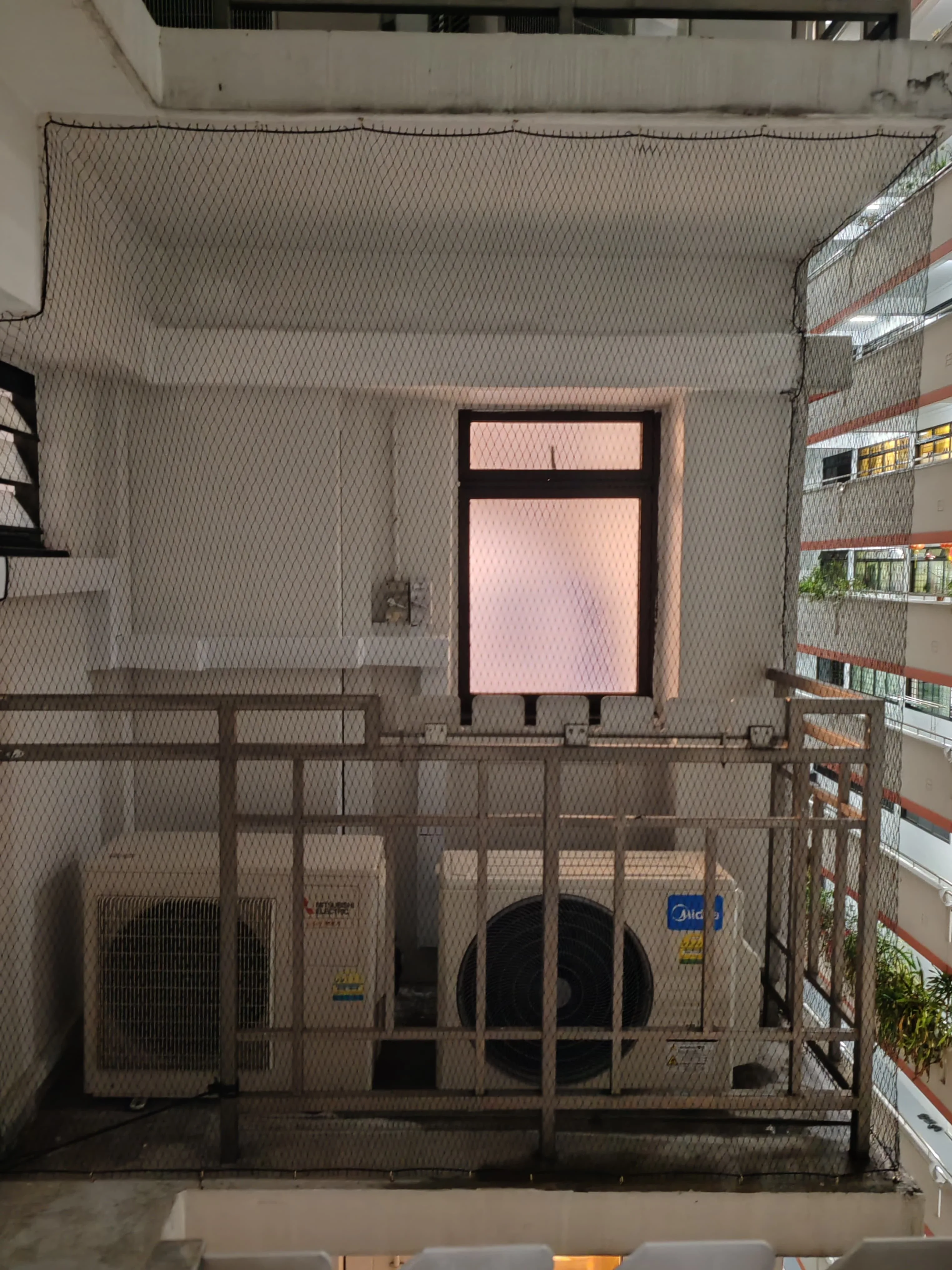Aircon ledge netting completed job Singapore