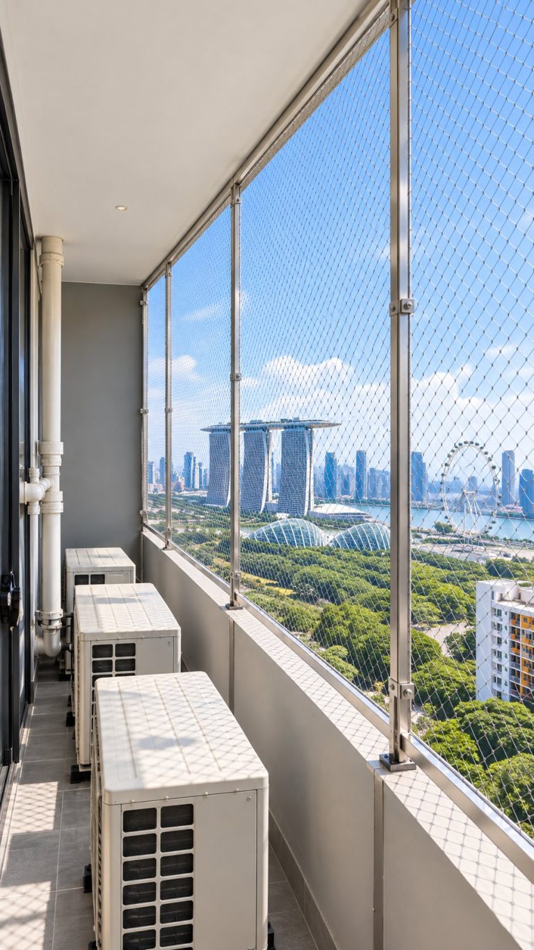 Aircon Ledge Netting and Bird Netting for Condo Singapore — Complete Guide (2026)